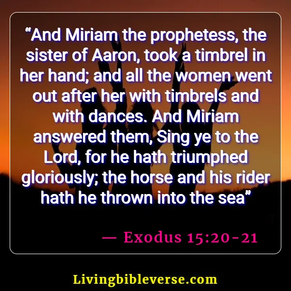 Bible Verses About Dancing For The Lord (Exodus 15:20-21)
