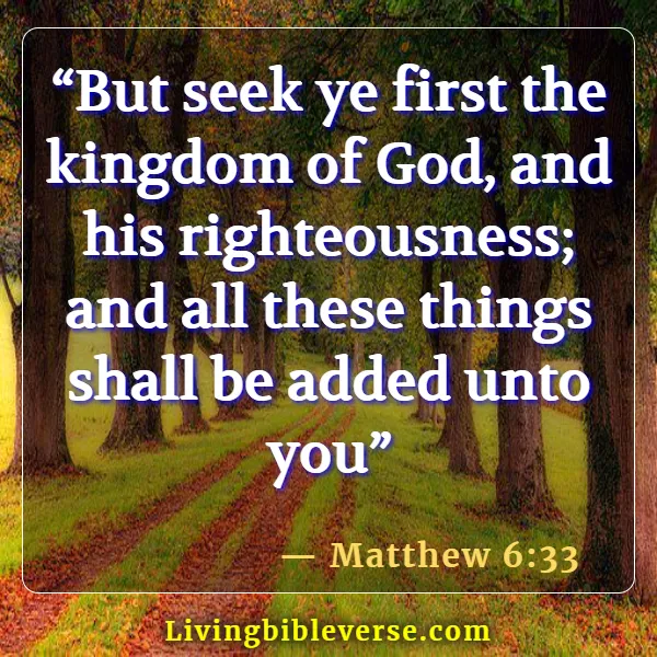 Bible Verses About  Being A Good Steward (Matthew 6:33)