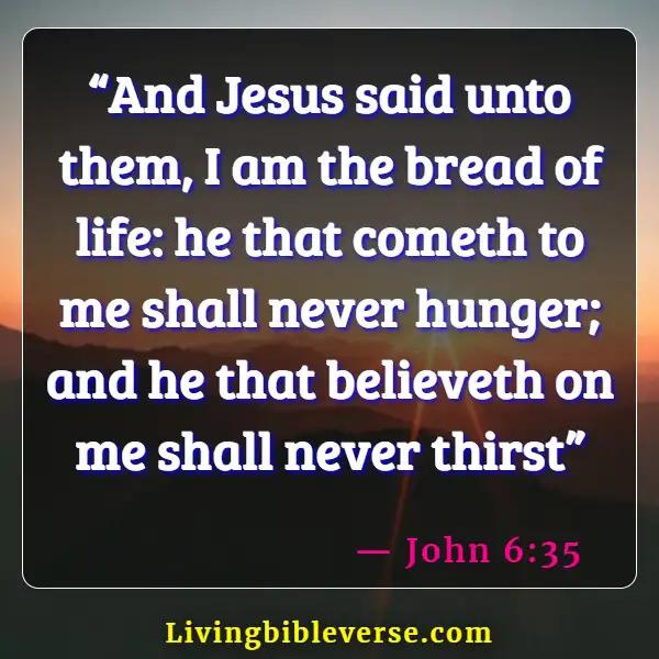 Bible Verse About Food Blessings (John 6:35)