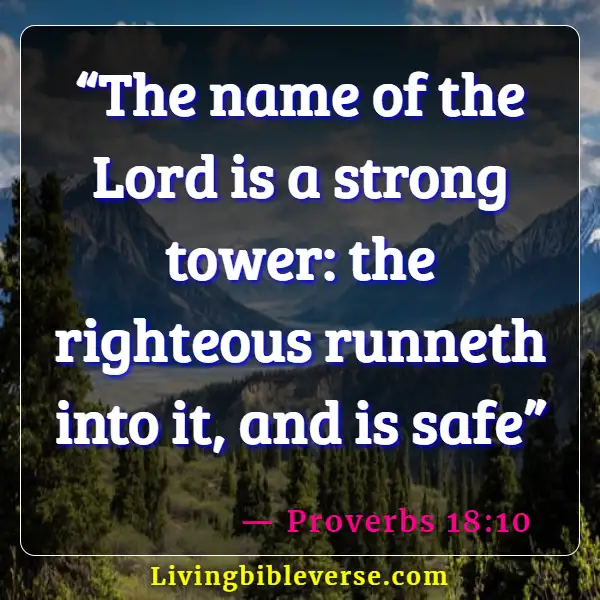 Bible Verse For Protection At Work (Proverbs 18:10)
