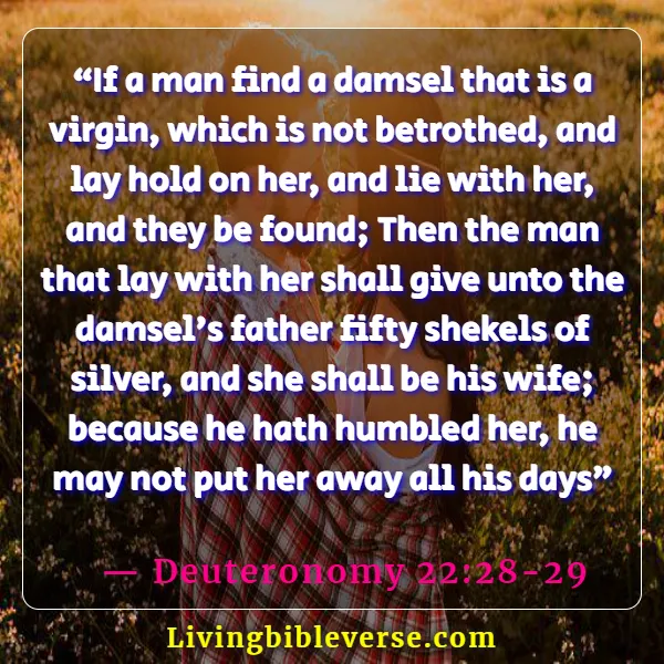 Bible Verses About Man And Woman Sleeping Together (Deuteronomy 22:28-29)