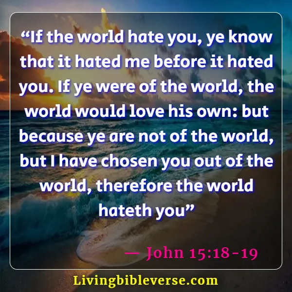Bible Verses About Not Following The World (John 15:18-19)