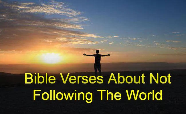 Bible Verses About Not Following The World