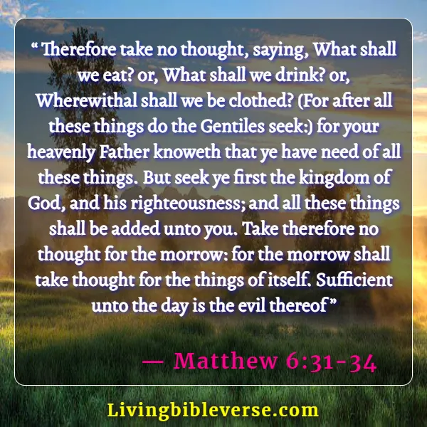 Bible Verses About Opening Prayer (Matthew 6:31-34)
