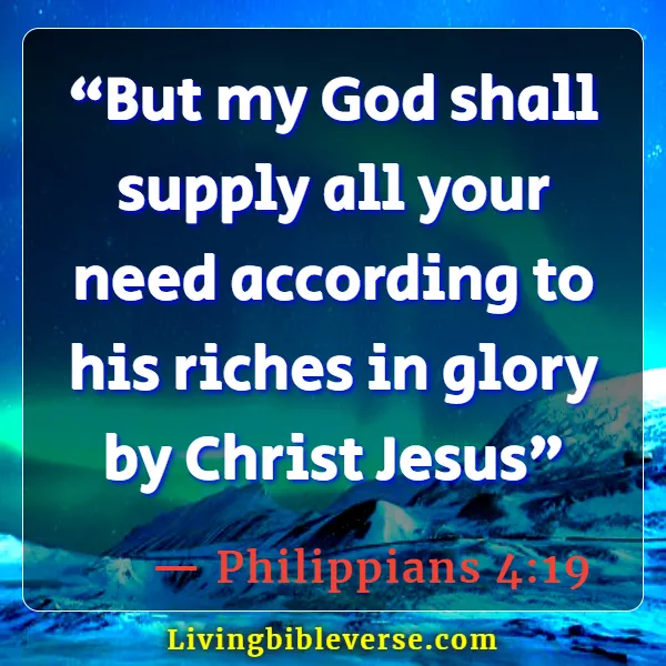 Bible Verses About Worldly Possessions (Philippians 4:19)