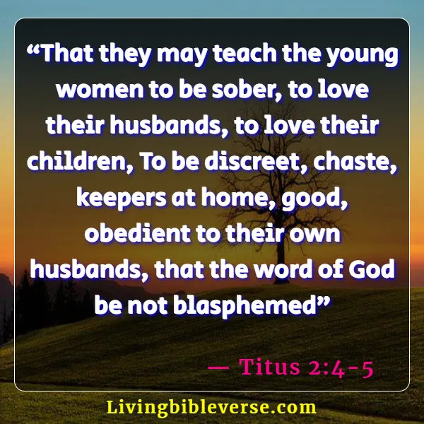 Bible Verses About True Love Between Man Woman (Titus 2:4-5)