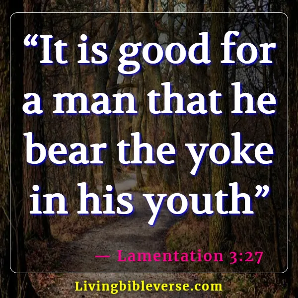 Bible Verses About Youth-Serving God (Lamentation 3:27)