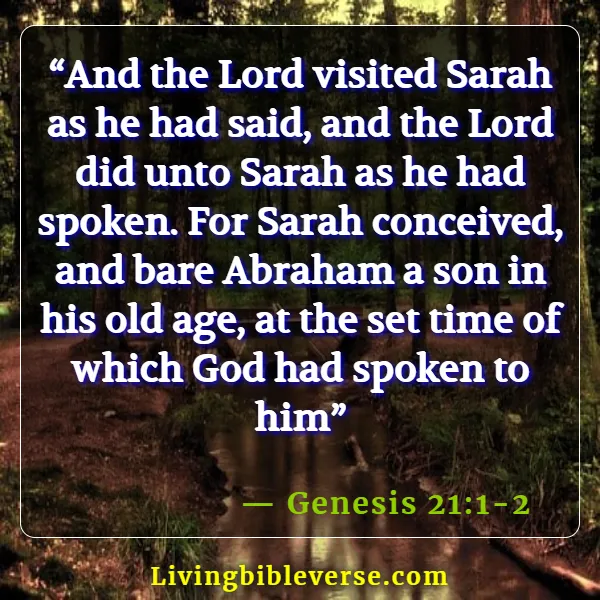Bible Verses For Pregnant Women (Genesis 21:1-2)