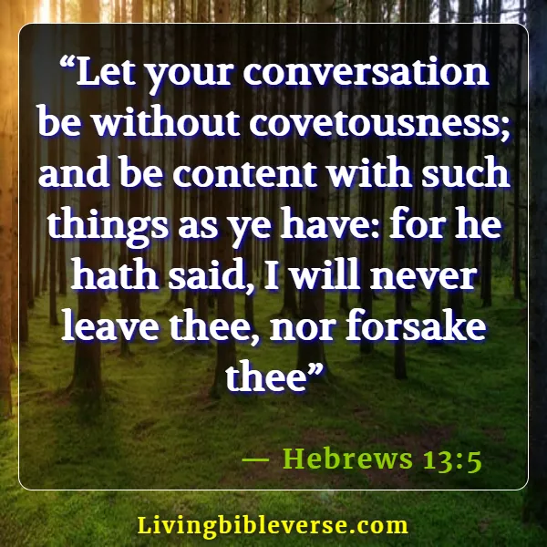 Bible Verses On How God Wants Us To Live (Hebrews 13:5)