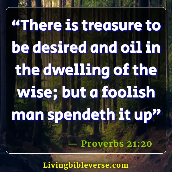 Bible Verses About Saving Money (Proverbs 21:20)