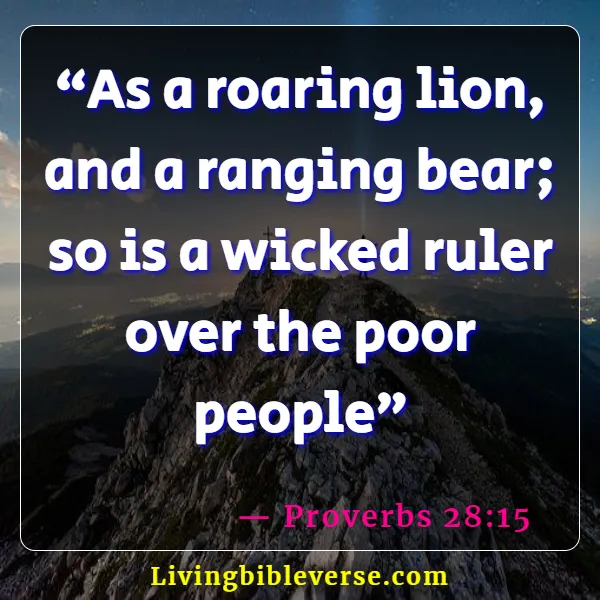 Bible Verses About Wicked Government And Leaders (Proverbs 28:15)
