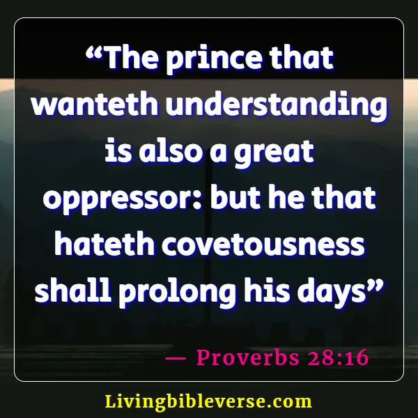 Bible Verses About Wicked Government And Leaders (Proverbs 28:16)