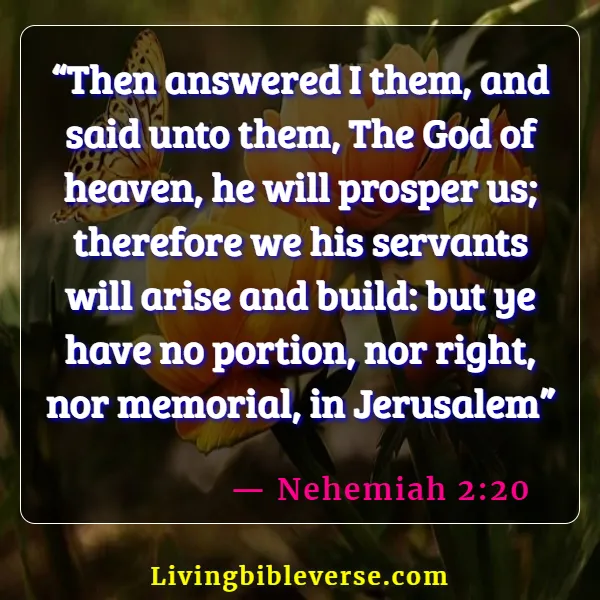 Bible Verses About Financial Breakthrough And To Break Financial Curses (Nehemiah 2:20)