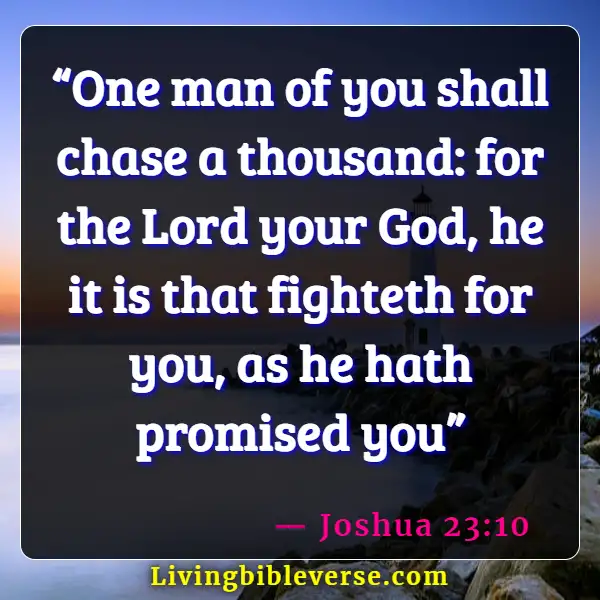 Bible Verses About God Fighting Our Battles (Joshua 23:10)