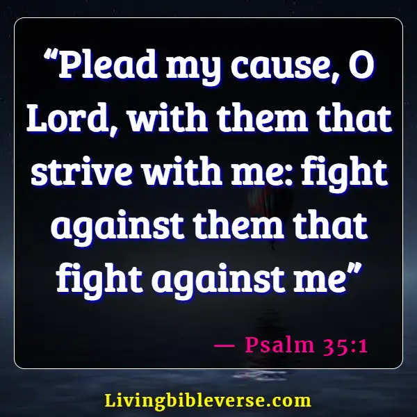 Bible Verses About God Fighting Our Battles (Psalm 35:1)