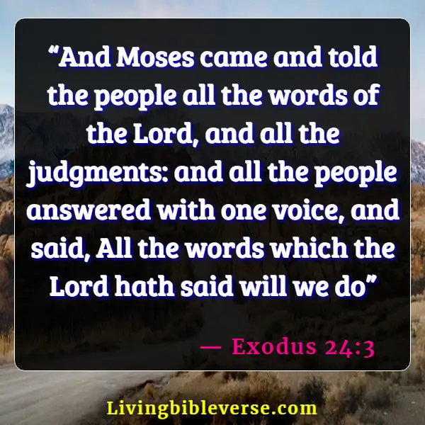 Bible Verses About Going To Church For The Wrong Reasons (Exodus 24:3)