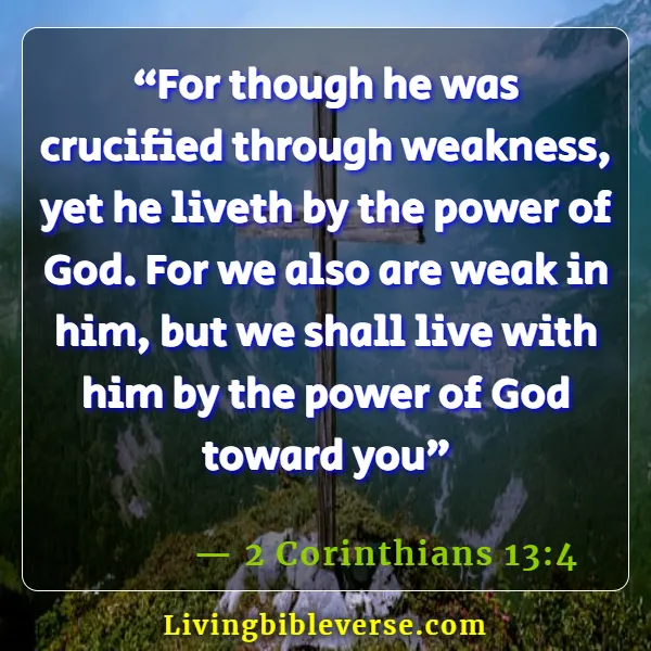 Bible Verses About Weakness And Strength For The Weak (2 Corinthians 13:4)