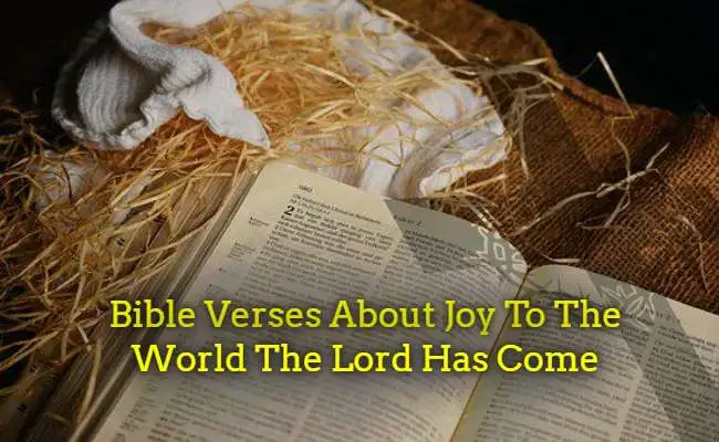 Bible Verses About Joy To The World The Lord Has Come