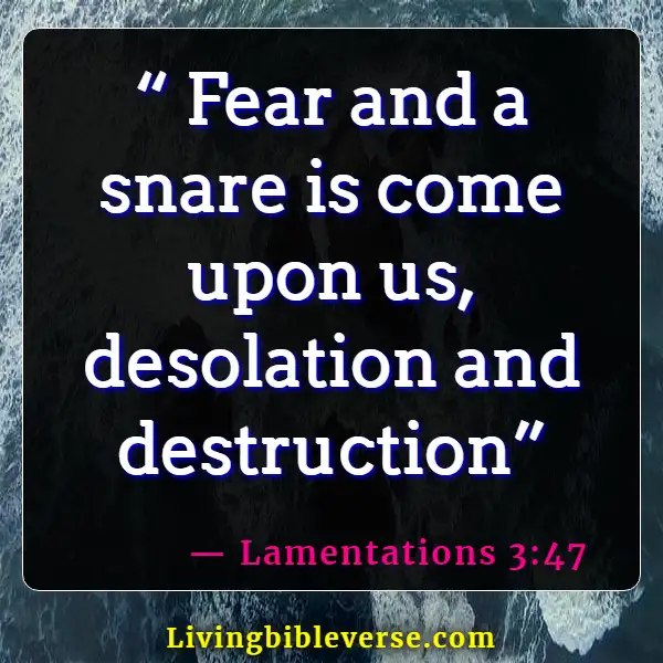 Bible Verses About Destruction And The End Of The Wicked ( Lamentations 3:47)