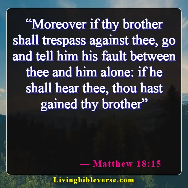 Bible Verses For Dealing With Difficult Family Members (Matthew 18:15)