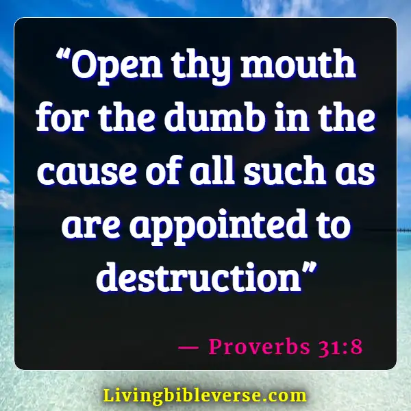 Bible Verses About Destruction And The End Of The Wicked (Proverbs 31:8)