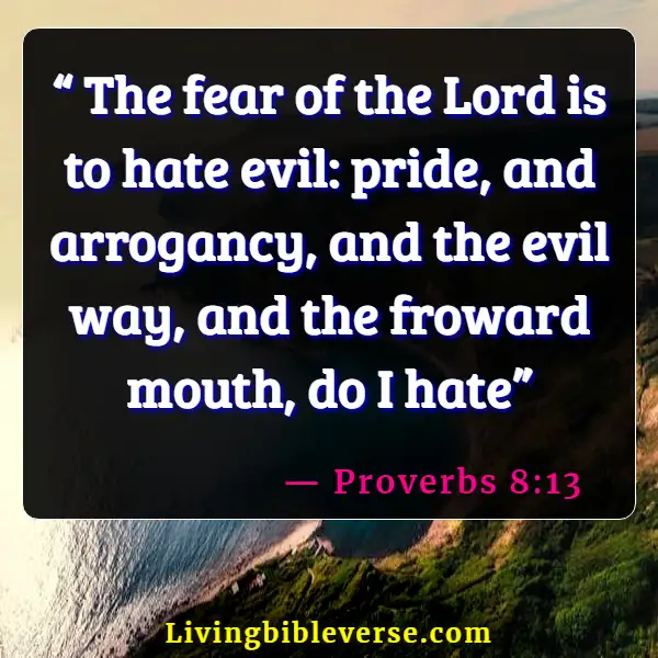 Bible Verses About Being Proud Of Yourself (Proverbs 8:13)