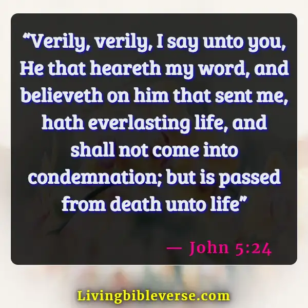 Bible Verses About Jesus Dies For Our Sins (John 5:24)