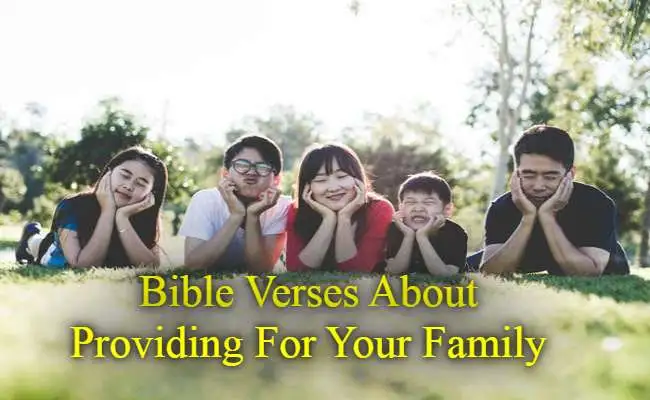Bible Verses About Providing For Your Family