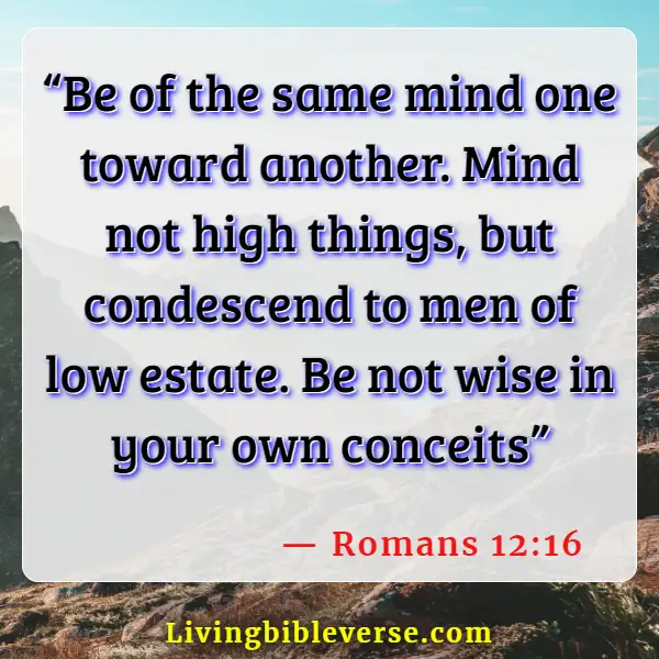 Bible Verses About Accepting Others As They Are (Romans 12:16)