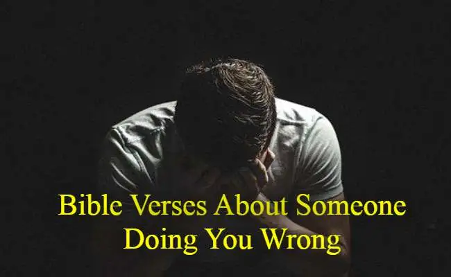 Bible Verses About Someone Doing You Wrong