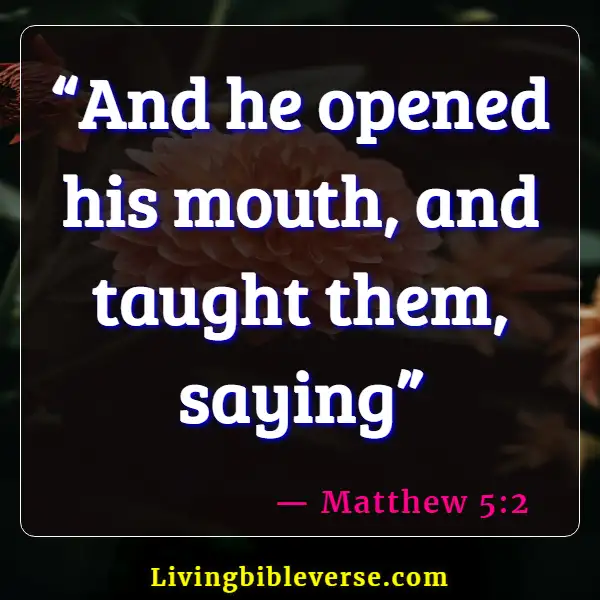 Bible Verses For Dealing With Difficult Family Members (Matthew 5:2)