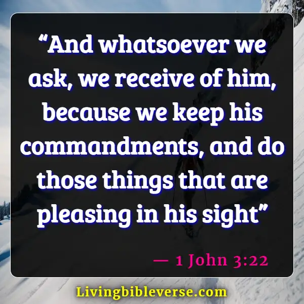 Bible Verses About God Answering Prayers (1 John 3:22)