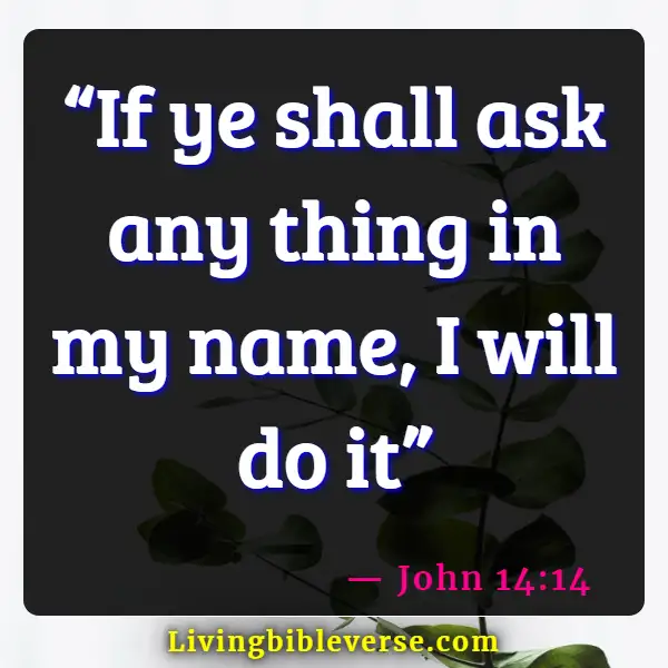 Bible Verse About Praying In Jesus' Name (John 14:14)