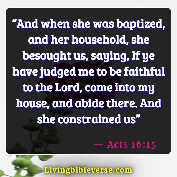 Bible Verses About Infant Baptism (Acts 16:15)