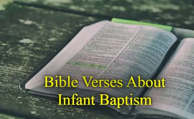 Bible Verses About Infant Baptism