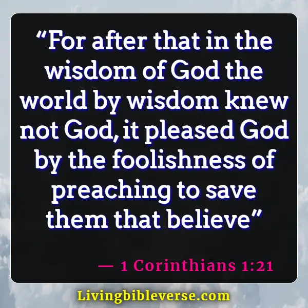 Bible Verses About Solomon's Wisdom (1 Corinthians 1:21)