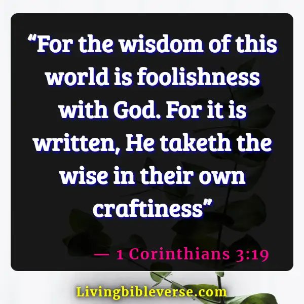Bible Verses About Solomon's Wisdom (1 Corinthians 3:19)