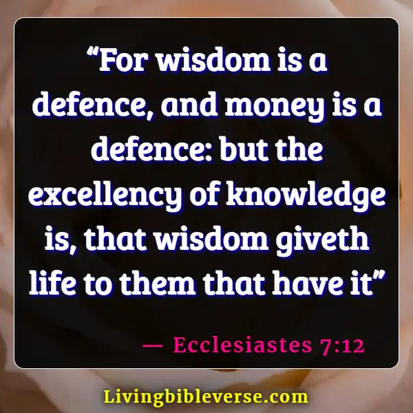 Bible Verses About Solomon's Wisdom (Ecclesiastes 7:12)
