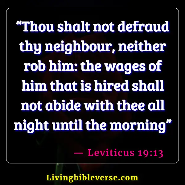 Bible Verses About Cheating In Business (Leviticus 19:13)