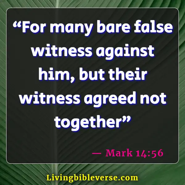 Bible Verses About Bearing False Witness (Mark 14:56)