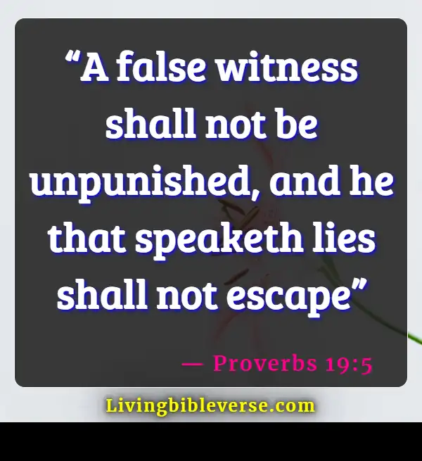 Bible Verses About Bearing False Witness (Proverbs 19:5)