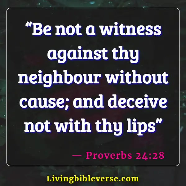 Bible Verses About Bearing False Witness (Proverbs 24:28)