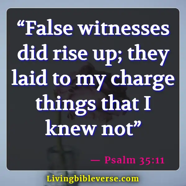 Bible Verses About Bearing False Witness (Psalm 35:11)