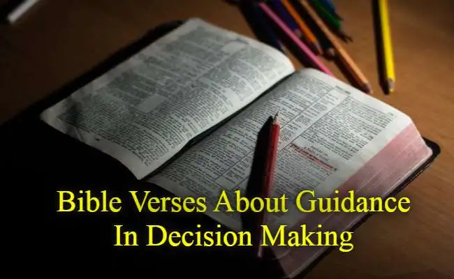 Bible Verses About Guidance In Decision Making