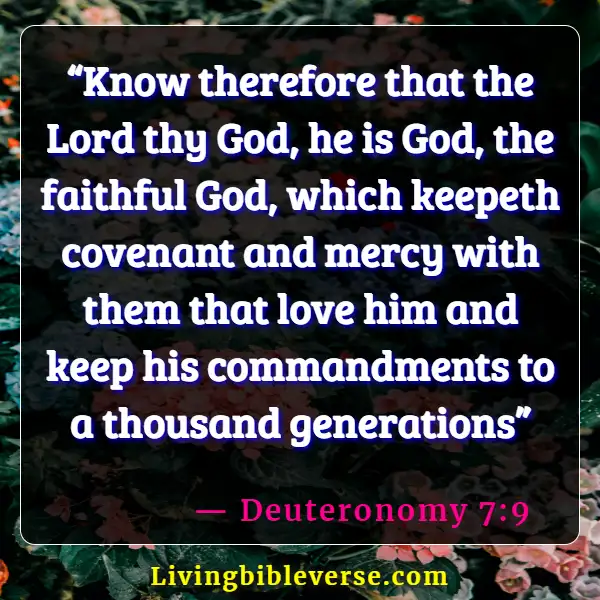 Bible Verse About Family Serving The Lord (Deuteronomy 7:9)
