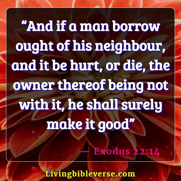 Bible Verses About Lending And Borrowing Money (Exodus 22:14)