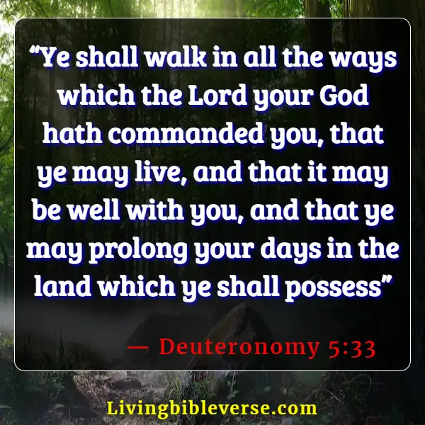 Bible Verses About Walking In The Presence Of God (Deuteronomy 5:33)