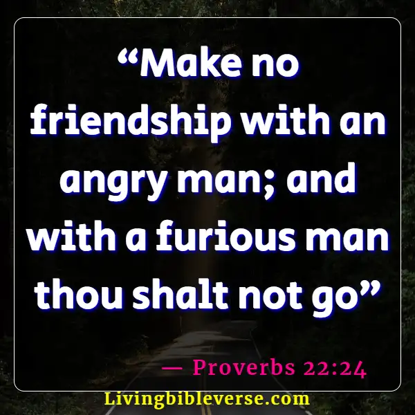 Bible Verses About Controlling Emotions And Anger (Proverbs 22:24)