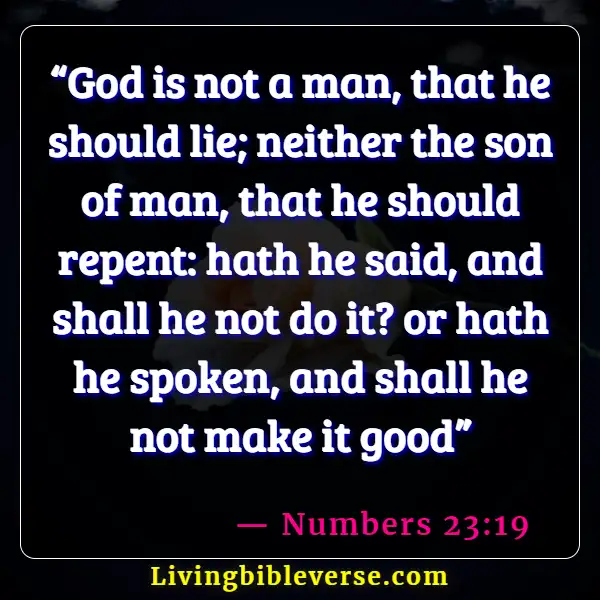 Bible Verses About God Does Not Lie (Numbers 23:19)