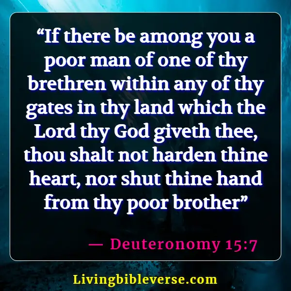 Bible Verses About The Poor Being Rich (Deuteronomy 15:7)